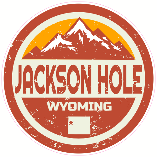 Jackson Hole Valley Wyoming Distressed Decal - U.S. Customer Stickers