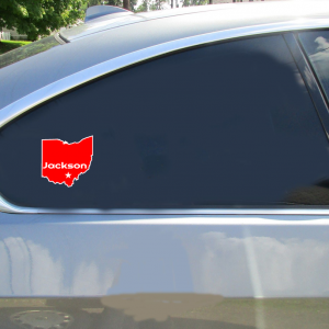 Jackson Ohio State Shaped Sticker - Car Decals - U.S. Custom Stickers