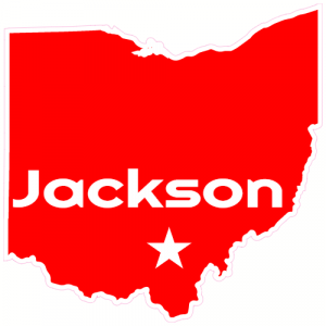 Jackson Ohio State Shaped Decal - U.S. Customer Stickers