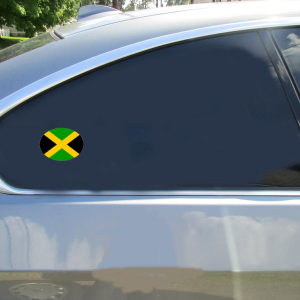 Jamaica Flag Oval Sticker - Car Decals - U.S. Custom Stickers