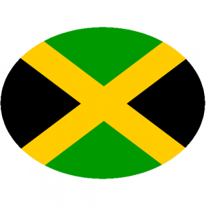 Jamaica Flag Oval Decal - U.S. Customer Stickers