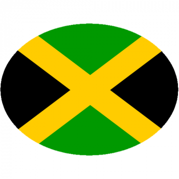 Jamaica Flag Oval Decal - U.S. Customer Stickers