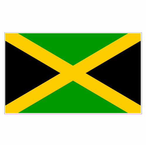 Jamaica Flag Sticker U.S. Custom Stickers