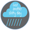 Just Another Shitty Day Rain Cloud Sticker - U.S. Custom Stickers