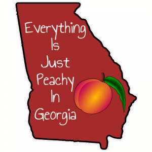 Just Peachy In Georgia Decal - U.S. Customer Stickers