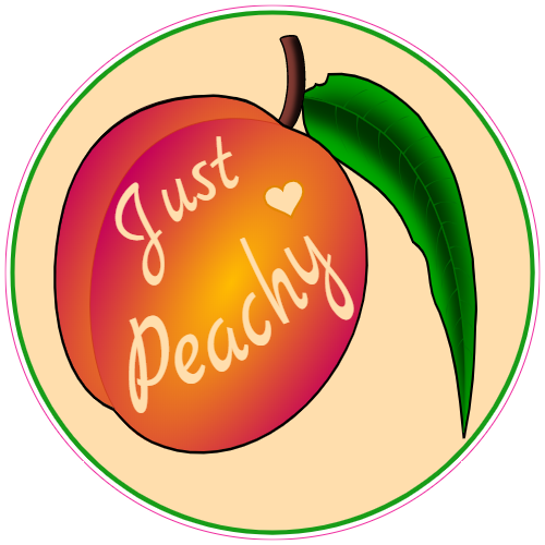 Just Peachy Peach Sticker - U.S. Custom Stickers
