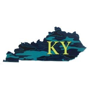 Kentucky KY Camouflage State Sticker - U.S. Custom Stickers