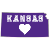 Kansas State Purple State Shaped Decal - U.S. Customer Stickers