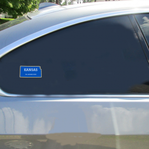 Kansas The Jayhawk State Sticker - Car Decals - U.S. Custom Stickers