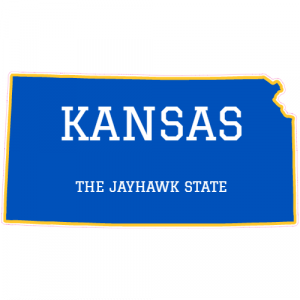 Kansas The Jayhawk State Decal - U.S. Customer Stickers