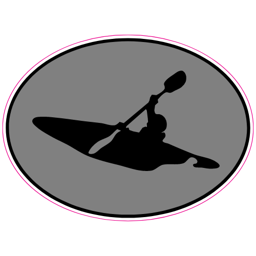 Kayaker Sticker - U.S. Custom Stickers