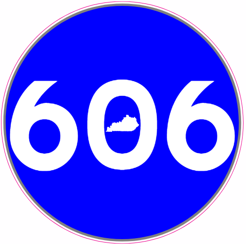 Kentucky 606 Blue Circle Sticker - U.S. Custom Stickers