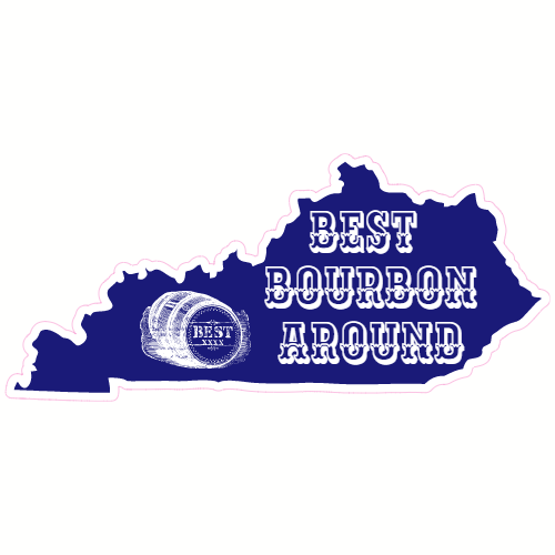 Kentucky Best Bourbon Around Sticker - U.S. Custom Stickers