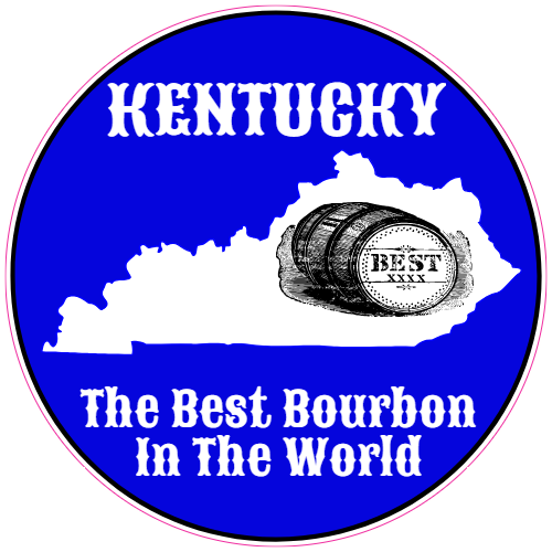 Kentucky Best Bourbon Blue Circle Decal - U.S. Customer Stickers