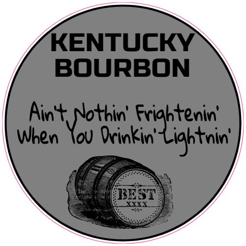 Kentucky Bourbon Circle Decal - U.S. Customer Stickers