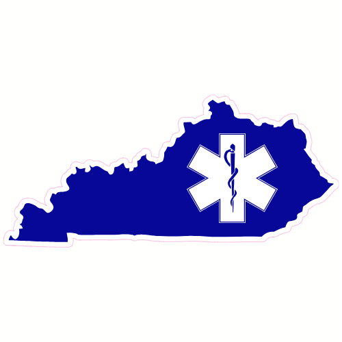 Kentucky EMS State Shaped Decal - U.S. Customer Stickers