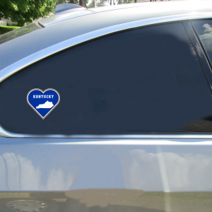 Kentucky State Heart Shaped Sticker - Car Decals - U.S. Custom Stickers