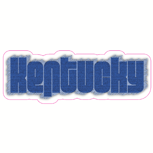 Kentucky Textured Contour Cut Decal - U.S. Customer Stickers