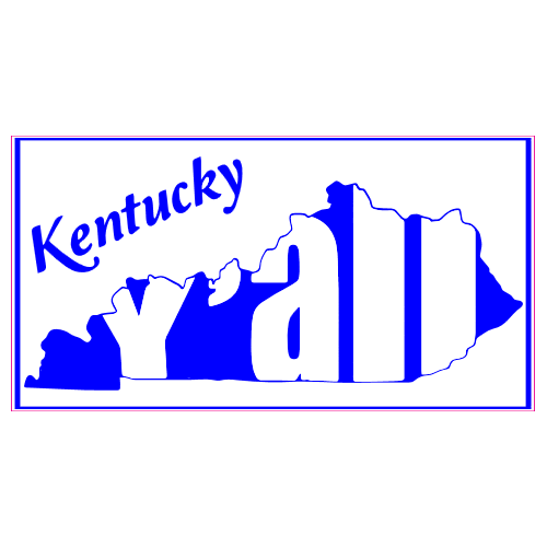 Kentucky Yall Blue Sticker - U.S. Custom Stickers