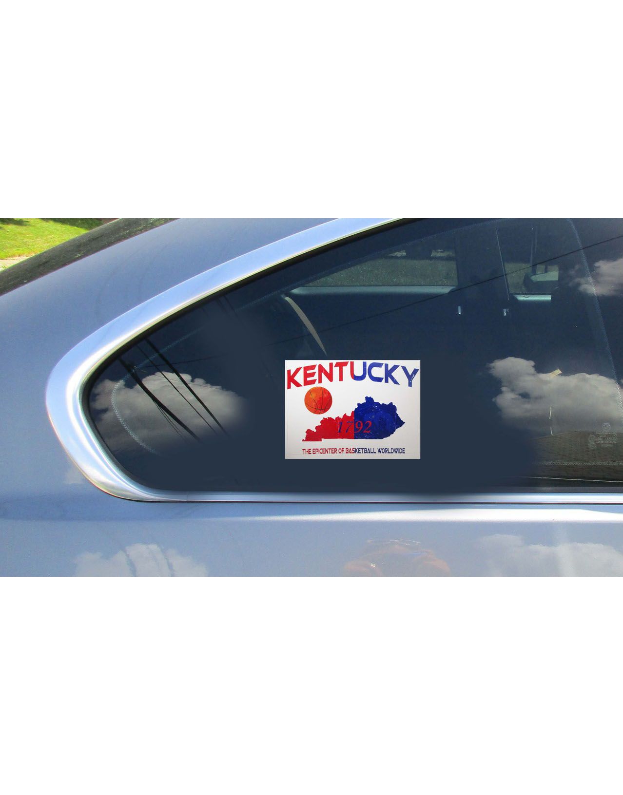 Kentucky The Epicenter of Basketball Worldwide Sticker - Car Decals - U.S. Custom Stickers
