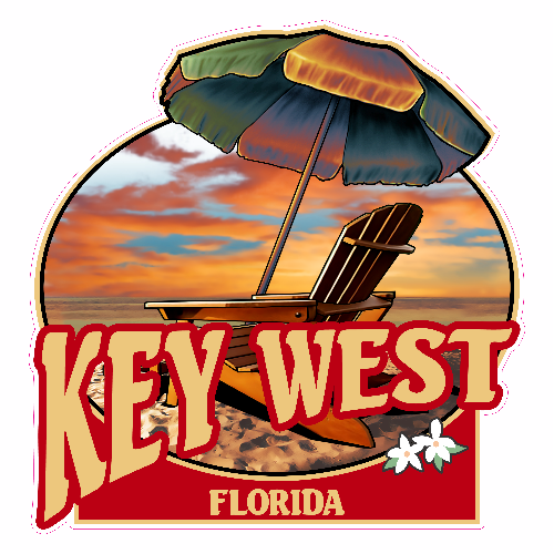 Key West Florida Beach Decal - U.S. Customer Stickers