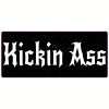 Kickin Ass Black Sticker - U.S. Custom Stickers