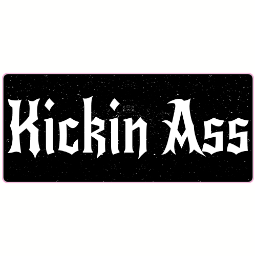 Kickin Ass Black Sticker - U.S. Custom Stickers