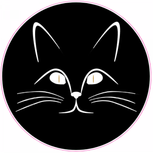 Kitty Cat Face Circle Decal - U.S. Customer Stickers