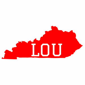 LOU Louisville Kentucky Red Decal - U.S. Customer Stickers