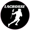 Lacrosse Player Black Circle Decal - U.S. Customer Stickers