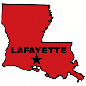 Lafayette Louisiana State Shaped Decal - U.S. Customer Stickers