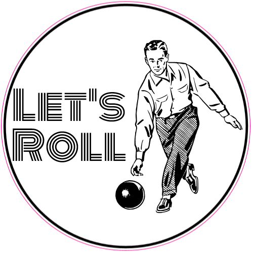 Let's Roll Bowling Circle Decal - U.S. Customer Stickers