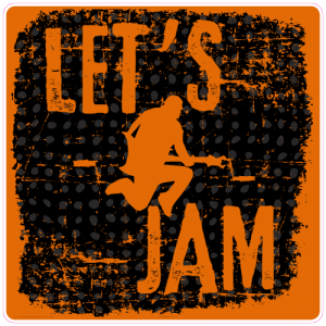 Lets Jam Guitar Player Decal - U.S. Customer Stickers