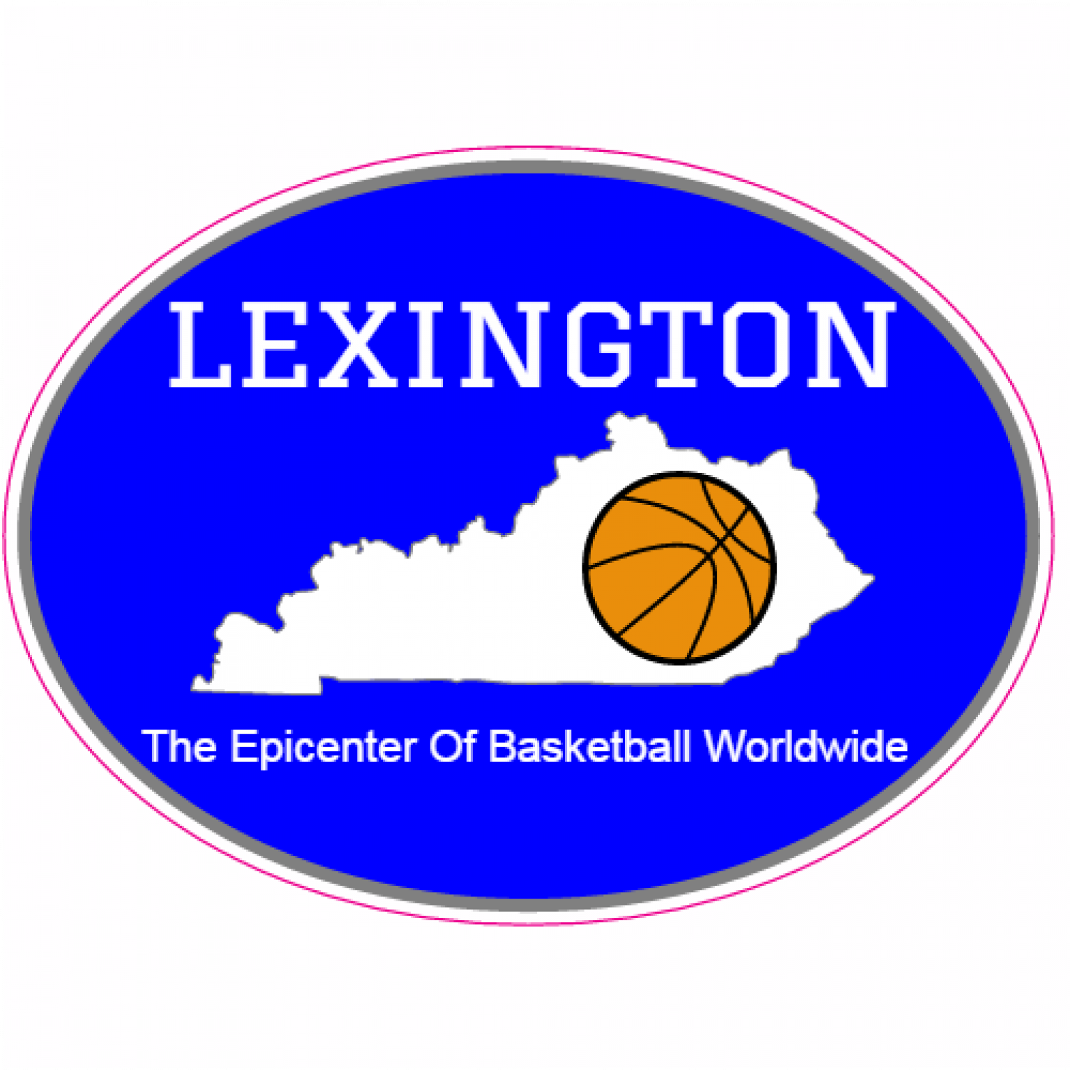 Lexington KY Epicenter Of Basketball Oval Decal U.S. Custom Stickers