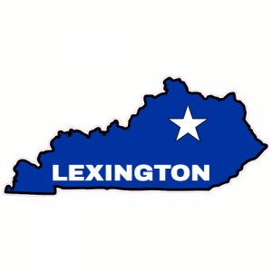 Lexington Kentucky State Shaped Decal - U.S. Customer Stickers