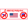Libertarian American Flag Bumper Sticker - U.S. Custom Stickers