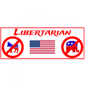 Libertarian American Flag Bumper Sticker - U.S. Custom Stickers