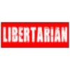 Libertarian Red Distressed Decal - U.S. Customer Stickers
