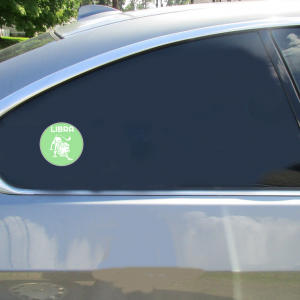 Libra Lion Circle Sticker - Car Decals - U.S. Custom Stickers