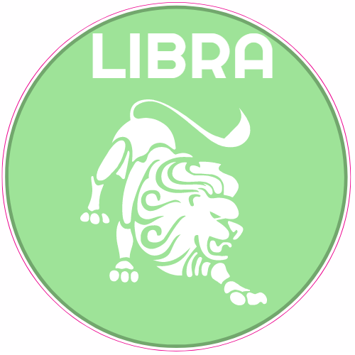 Libra Lion Circle Decal - U.S. Customer Stickers