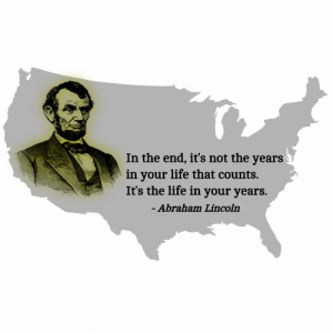 Lincoln's Live Life Quote - U.S. Custom Stickers