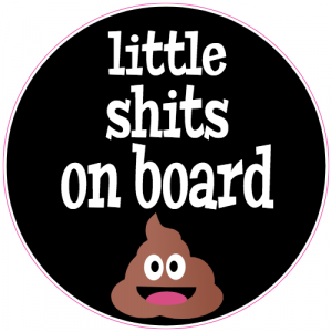 Little Shits On Board Sticker - U.S. Custom Stickers