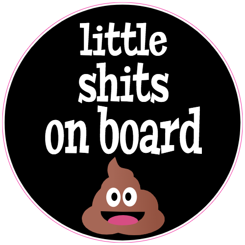 Little Shits On Board Sticker - U.S. Custom Stickers