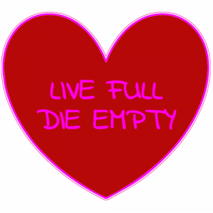 Live Full Die Empty Heart Sticker - U.S. Custom Stickers