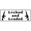 Locked And Loaded AR-15 Bumper Sticker - U.S. Custom Stickers