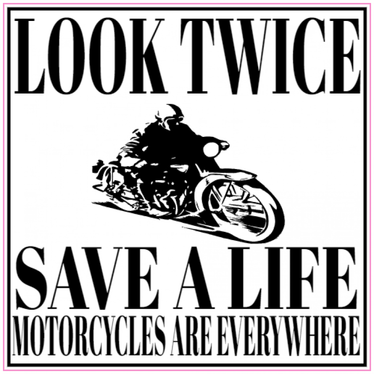 Cartello Stradale Look Twice Save A Life - 33x50,8 Cm Per Motociclisti, Uso Interno/Esterno, Made In USA