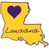 Louisiana State Heart Decal - U.S. Customer Stickers