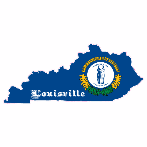 Louisville Commonwealth Of Kentucky Decal - U.S. Customer Stickers