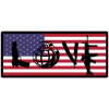 Love Gun American Flag Sticker - U.S. Custom Stickers