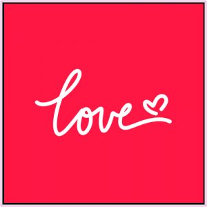 Love Heart Square Decal - U.S. Customer Stickers